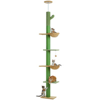 Arbre à chat cactus sol au plafond 229 cm — détail du hamac
