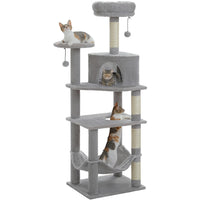 Arbre à chat anthracite 140 cm — détail des finitions