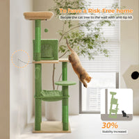 Arbre à chat cactus 6 niveaux — poteau en sisal naturel