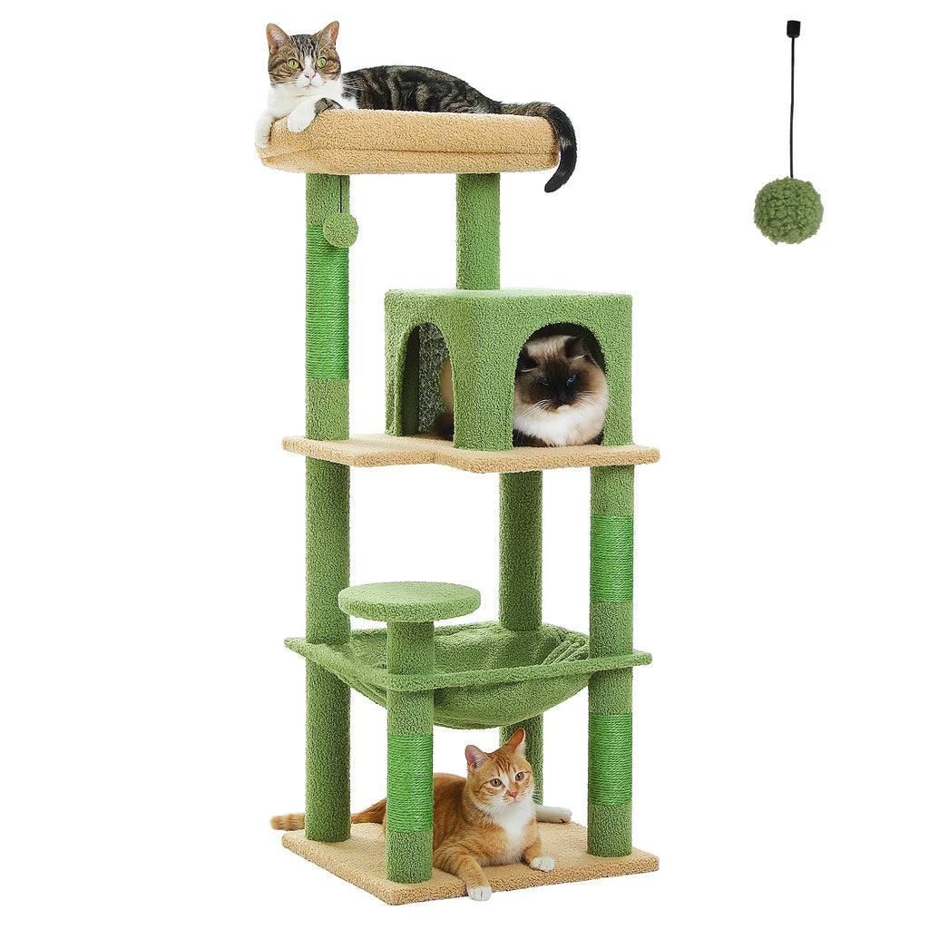 Arbre à chat rose 116 cm — base de l'arbre à chat