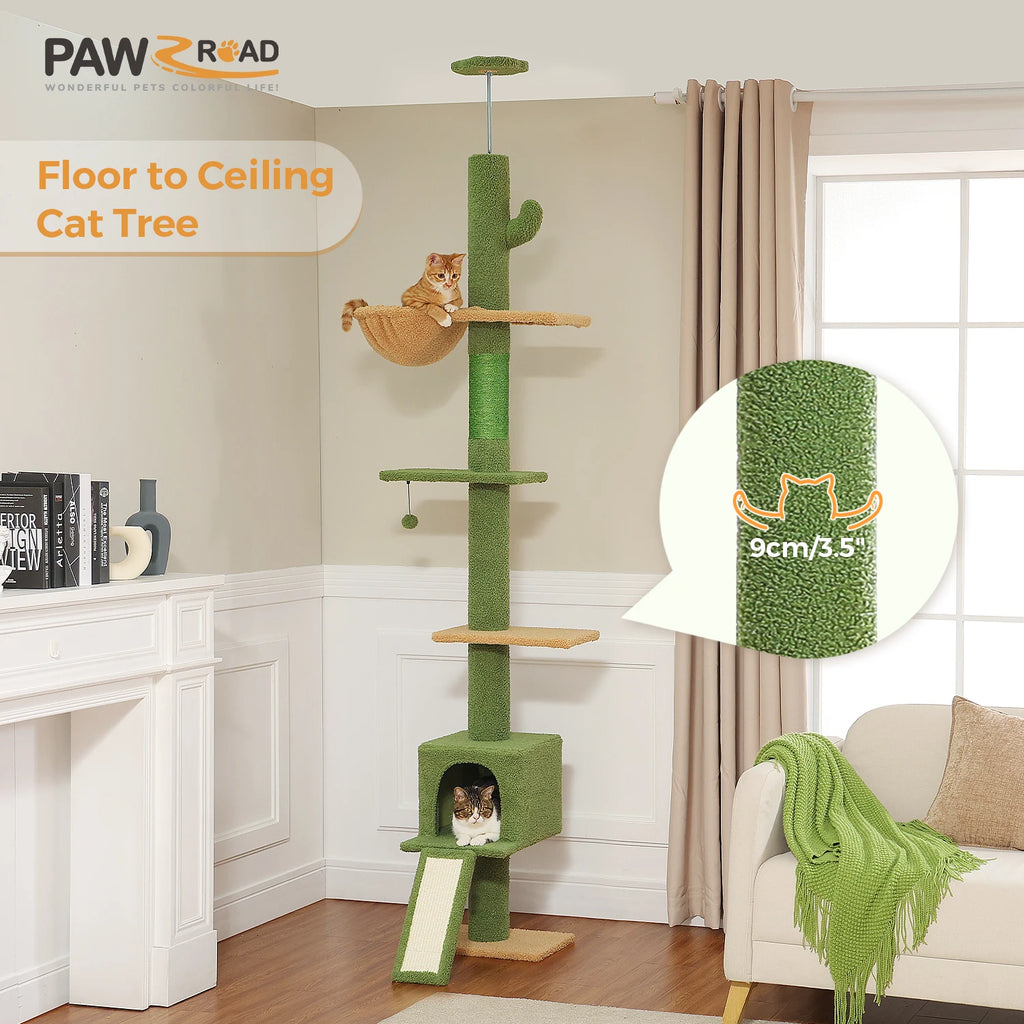 Arbre à chat sol au plafond anthracite — en situation dans un salon