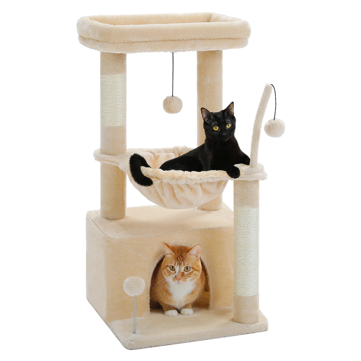Petit arbre à chat gris — détail des finitions