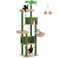 Arbre à chat vert XXL — vue d'ensemble