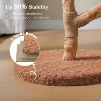 Perchoir en peluche brune de l'arbre à chat