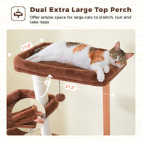 Arbre à chat beige XXL — poteau en sisal naturel