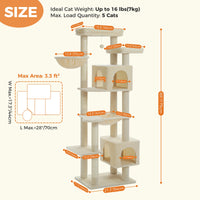 Arbre à chat vert XXL — détail du hamac