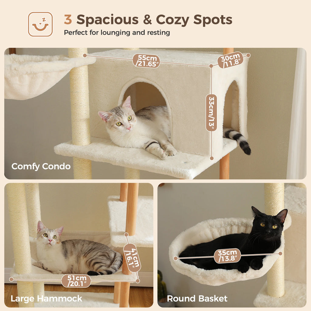 Arbre à chat beige XXL — base de l'arbre à chat