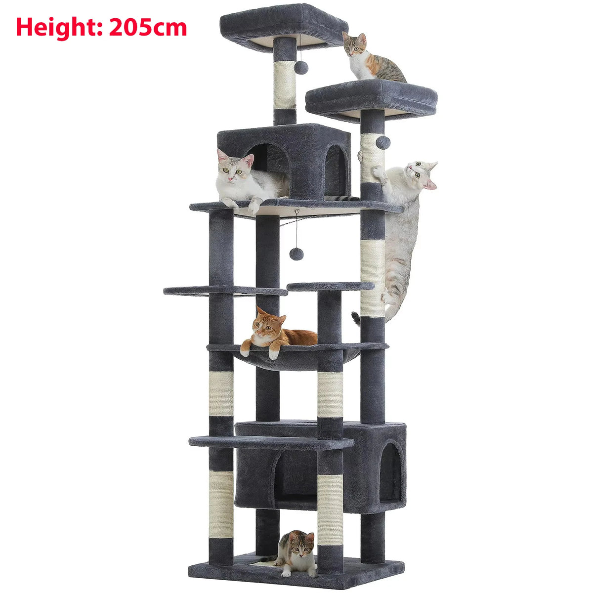 Arbre à Chat Anthracite pour Gros Chat — Basalte