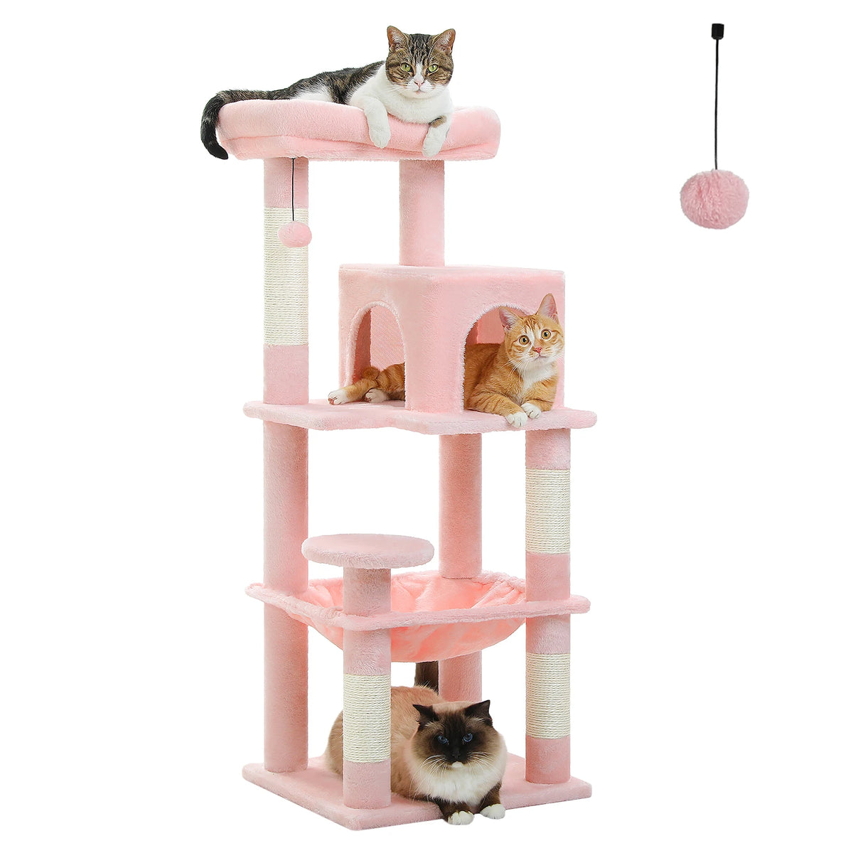 Arbre à chat vert 116 cm — dimensions