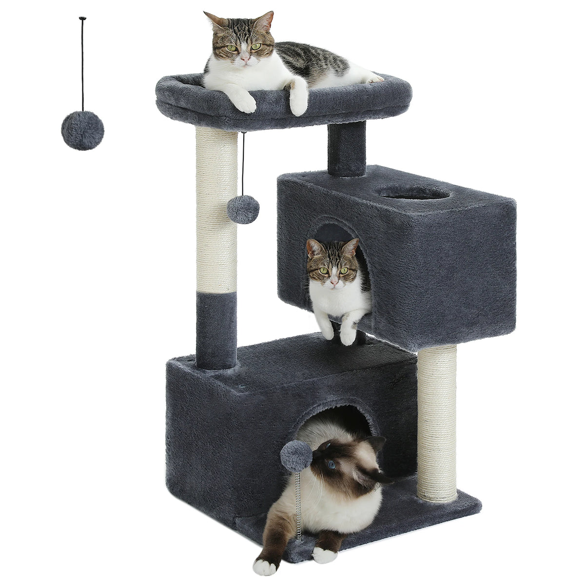 Petit arbre à chat anthracite — vue d'ensemble