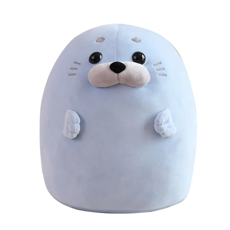 Down Cotton Squishy Seal Plush Pillow Stuffed Lying Standing Kawaii Animal Plushie Huggable Sleeping Companion Gift