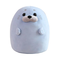 Down Cotton Squishy Seal Plush Pillow Stuffed Lying Standing Kawaii Animal Plushie Huggable Sleeping Companion Gift