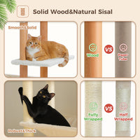 Arbre à chat brun XXL — détail des finitions