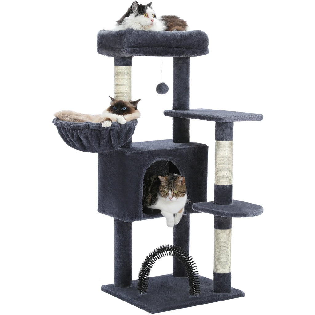 Arbre à chat beige 143 cm — détail des finitions