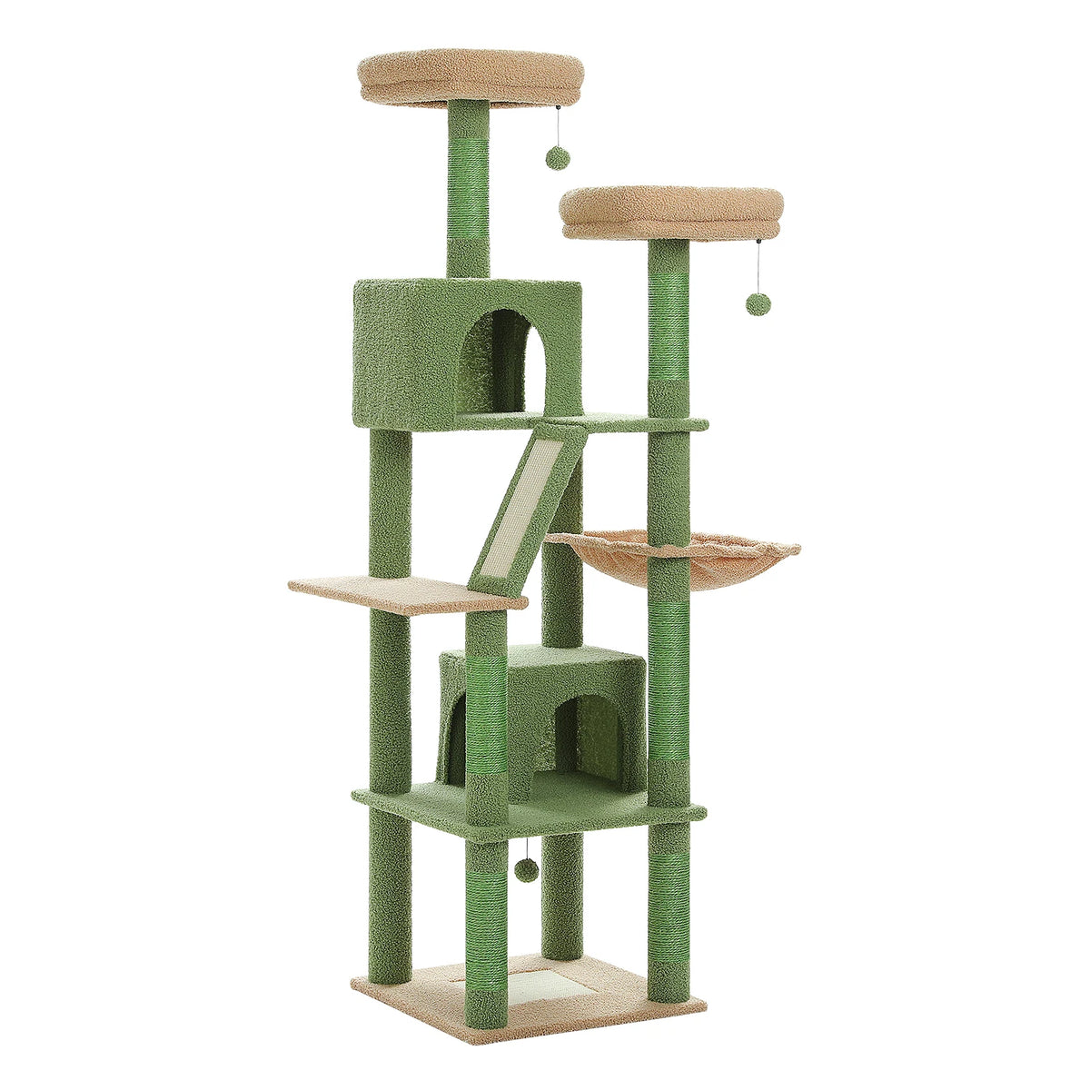 Arbre à Chat Gris à 2 Perchoirs Hauts — Zénith