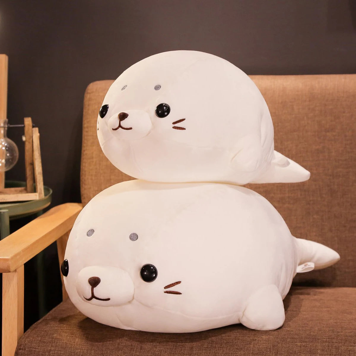 Down Cotton Squishy Seal Plush Pillow Stuffed Lying Standing Kawaii Animal Plushie Huggable Sleeping Companion Gift