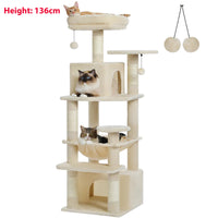 Arbre à chat beige grande tour — dimensions