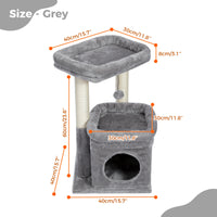 Petit arbre à chat beige 60 cm — base de l'arbre à chat