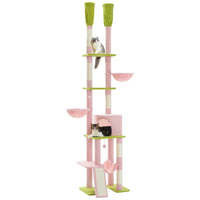 Arbre à chat sol au plafond vert 285 cm — dimensions