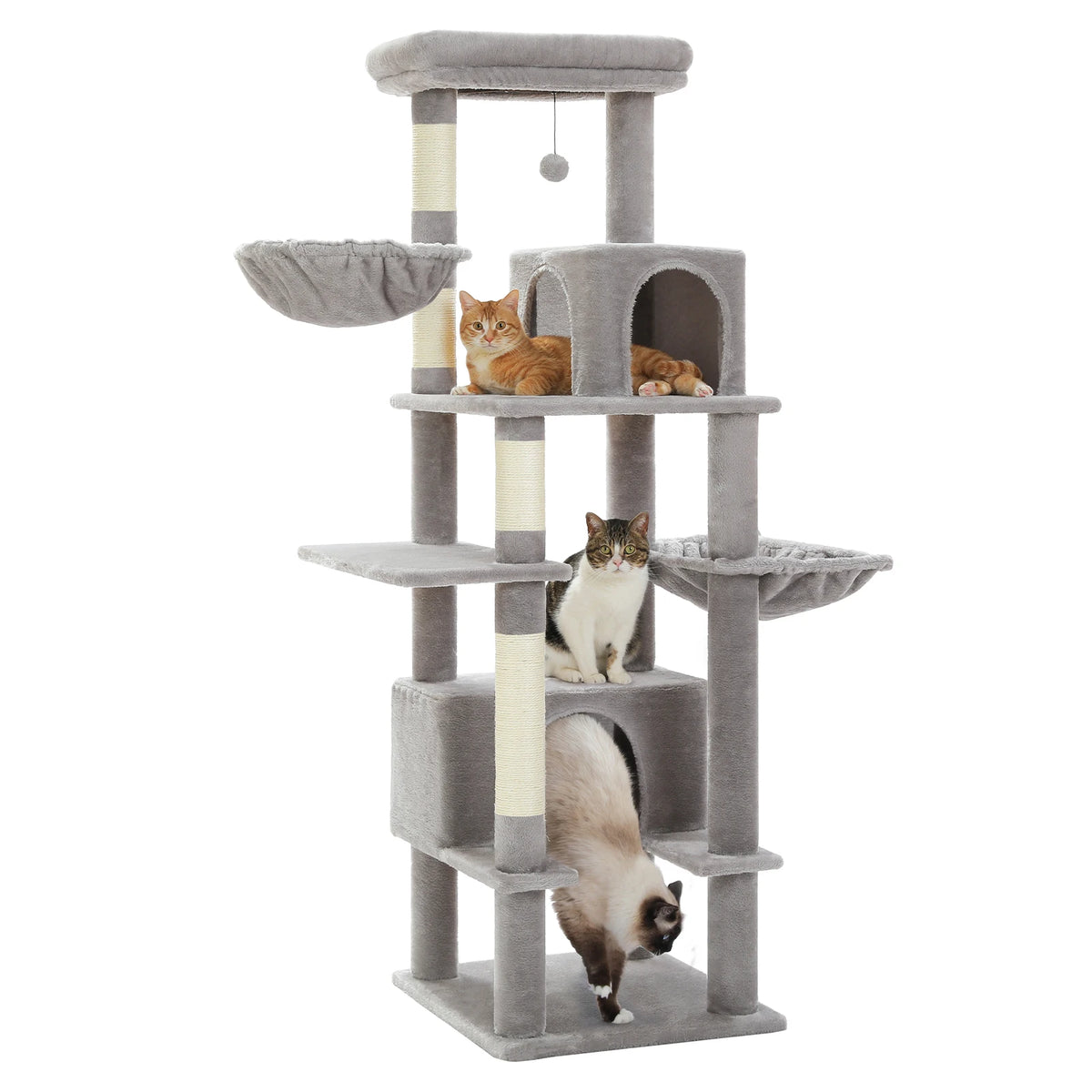 Arbre à chat beige grand chat — base de l'arbre à chat