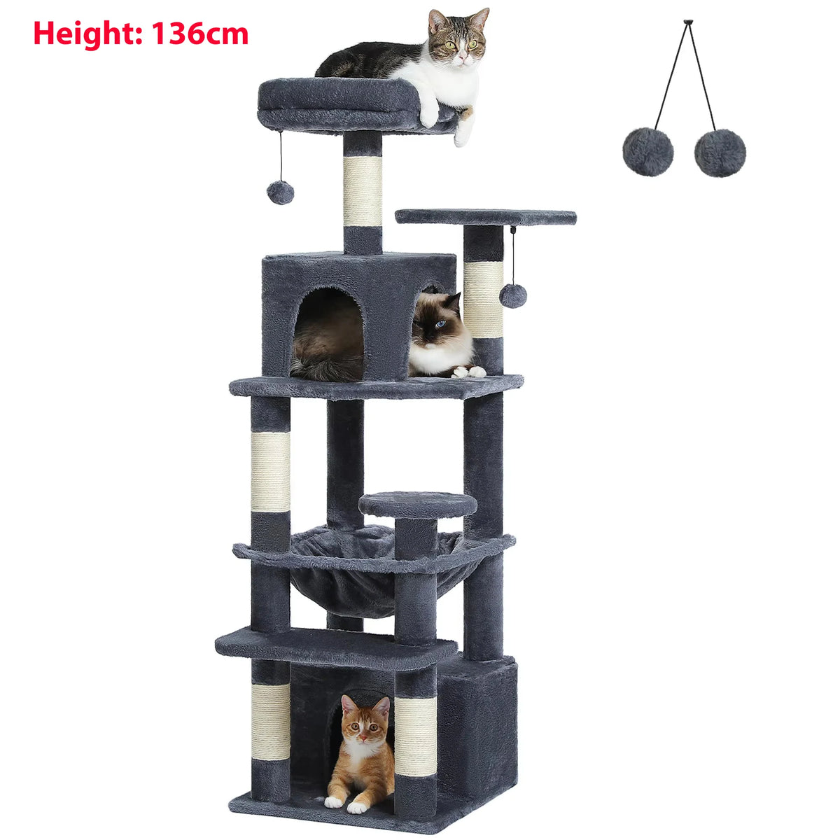 Arbre à Chat Gris Grande Taille — Sommet