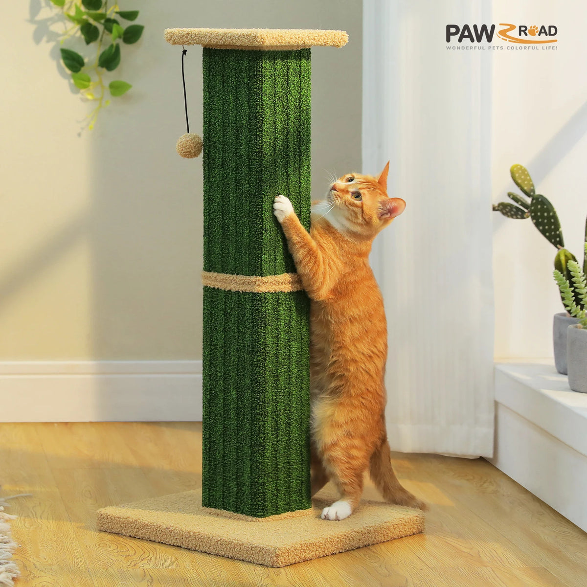 Griffoir chat 82 cm sisal — poteau en sisal naturel