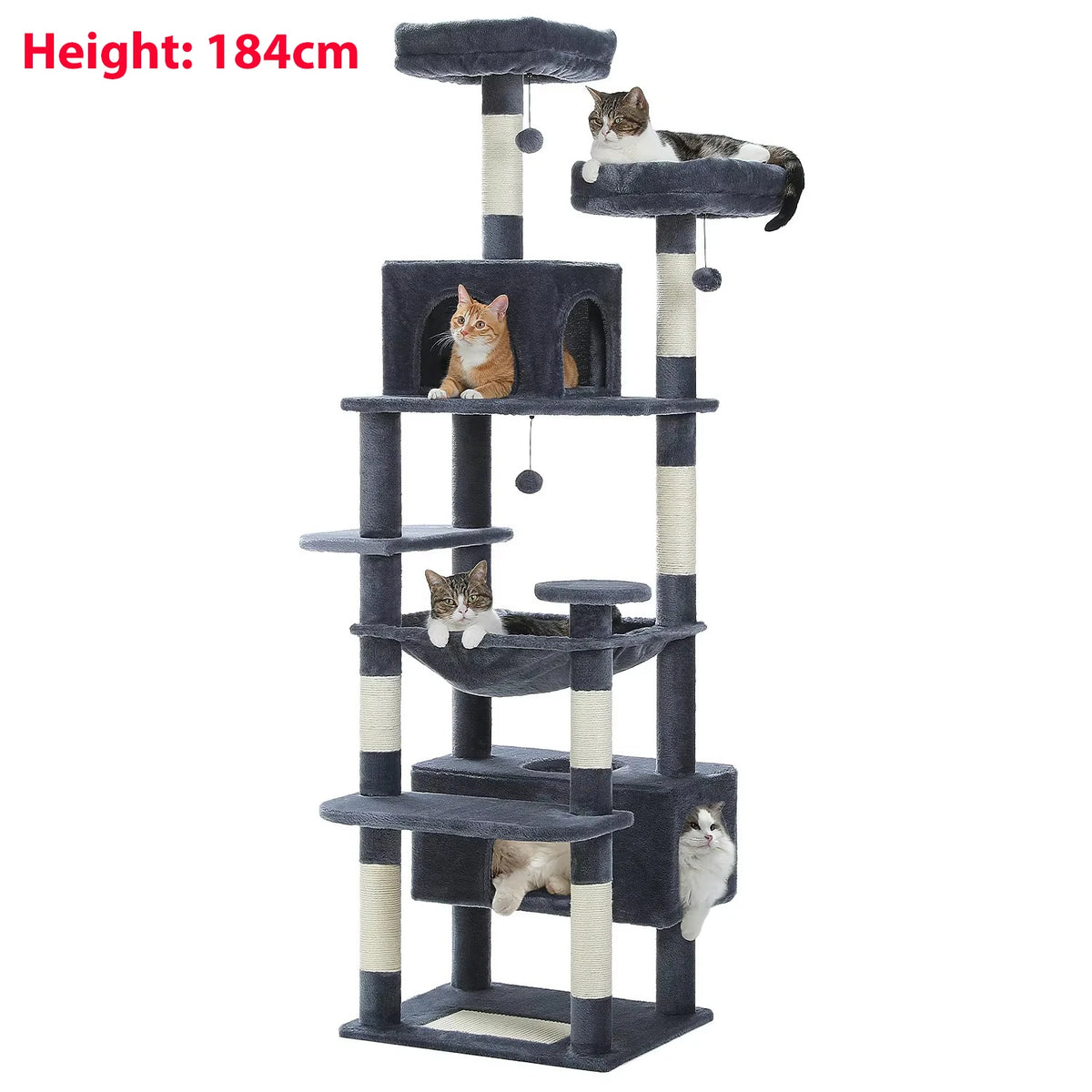 Arbre à Chat Anthracite pour Gros Chat — Basalte