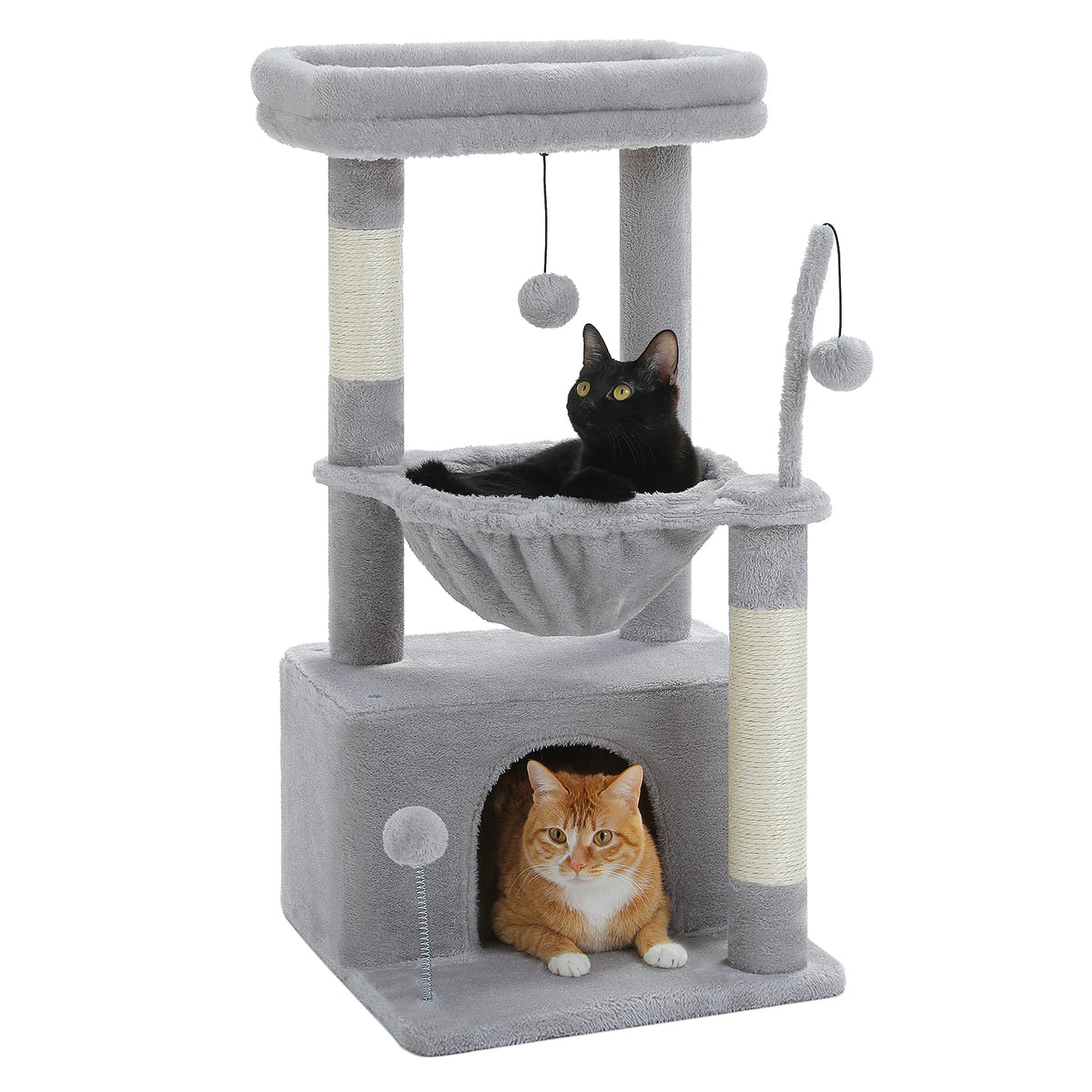 Petit arbre à chat beige — détail des finitions