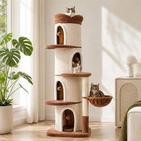 Arbre à chat léopard brun — détail des finitions