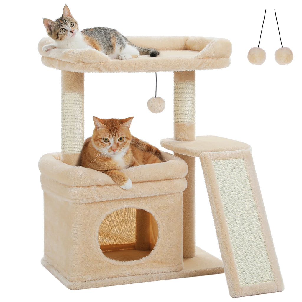 Petit arbre à chat vert — détail des finitions