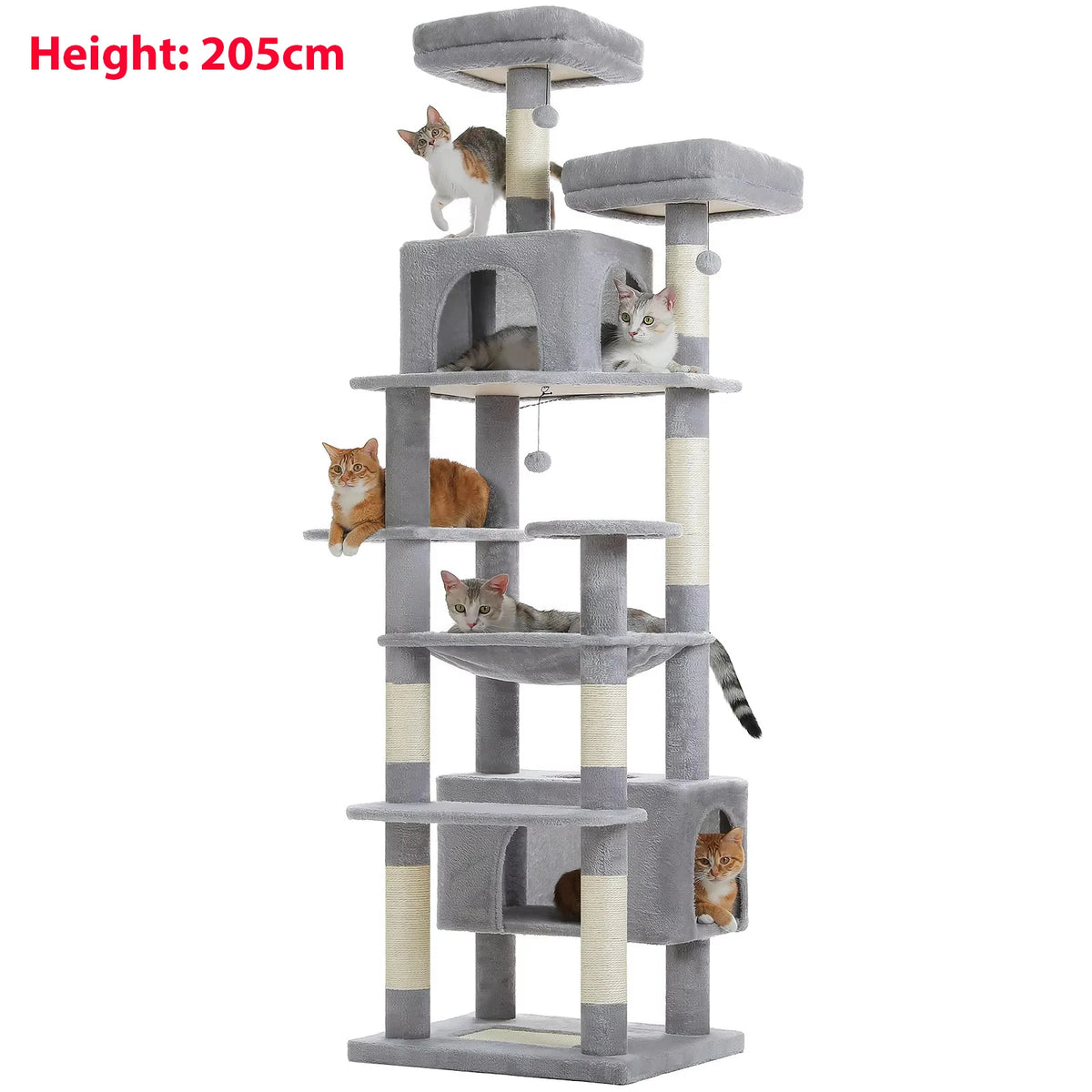 Arbre à Chat Rouge avec Hamac — Carmin