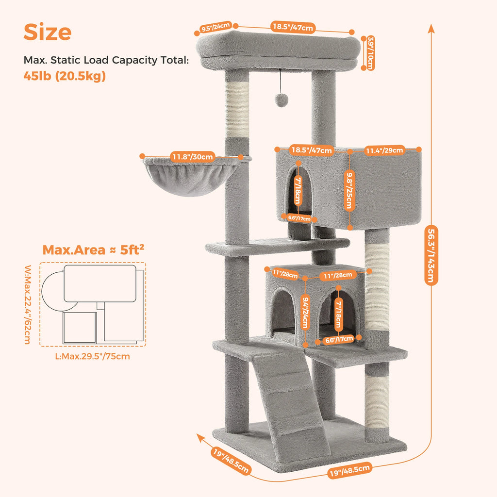 Arbre à Chat Beige Stable et Lourd — Linden