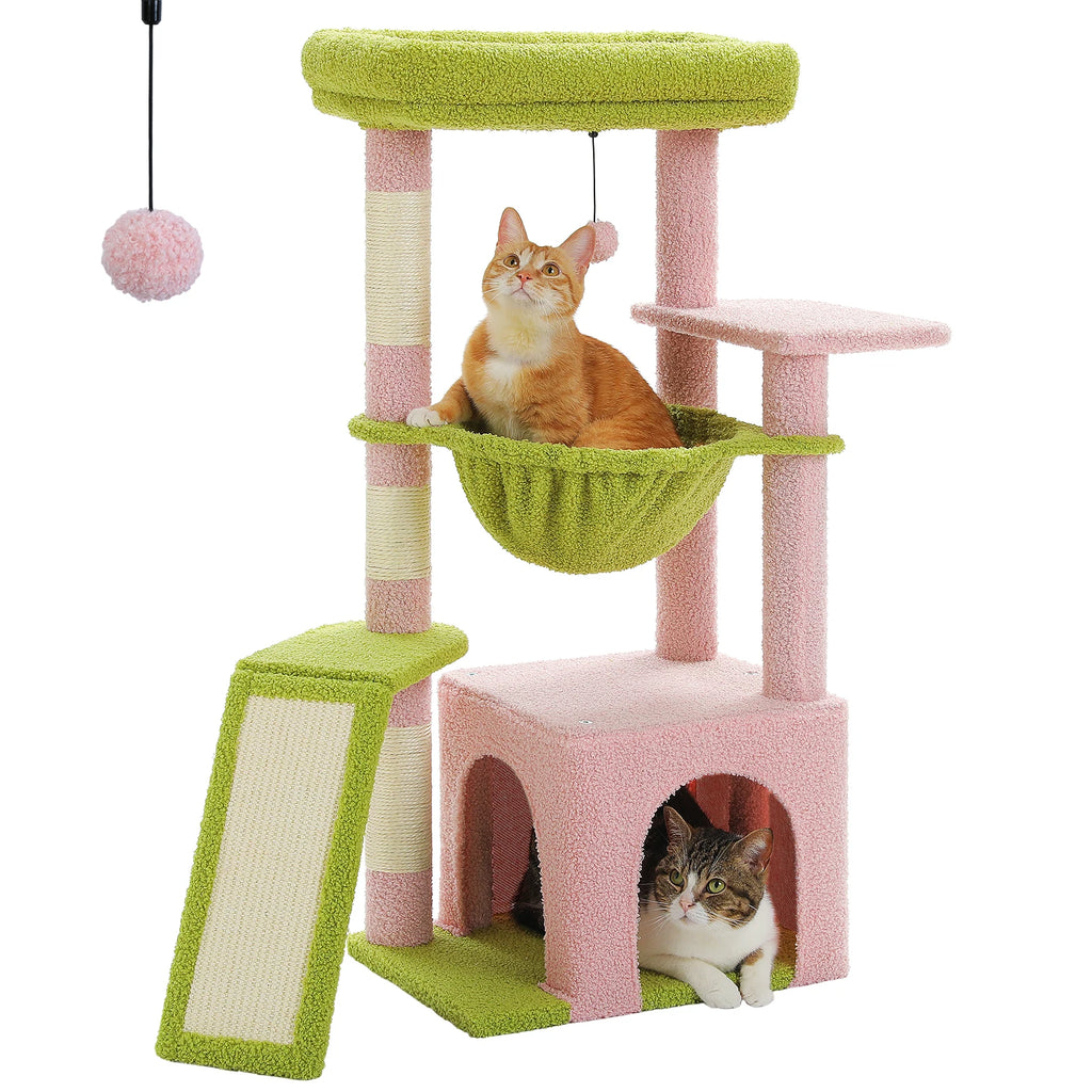 Petit arbre à chat violet — base de l'arbre à chat