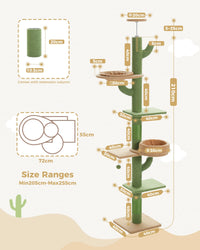 Arbre à chat cactus sol au plafond — en situation dans un salon