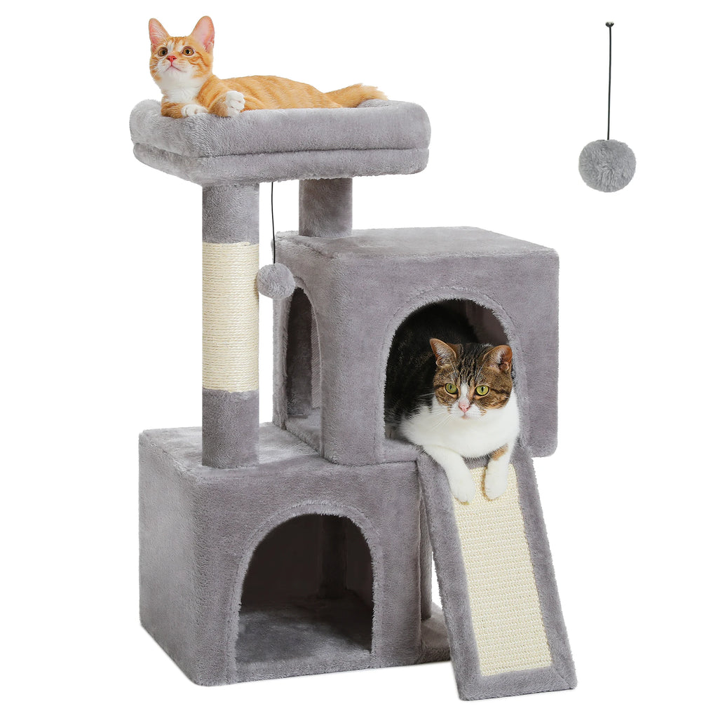 Petit arbre à chat beige — base de l'arbre à chat