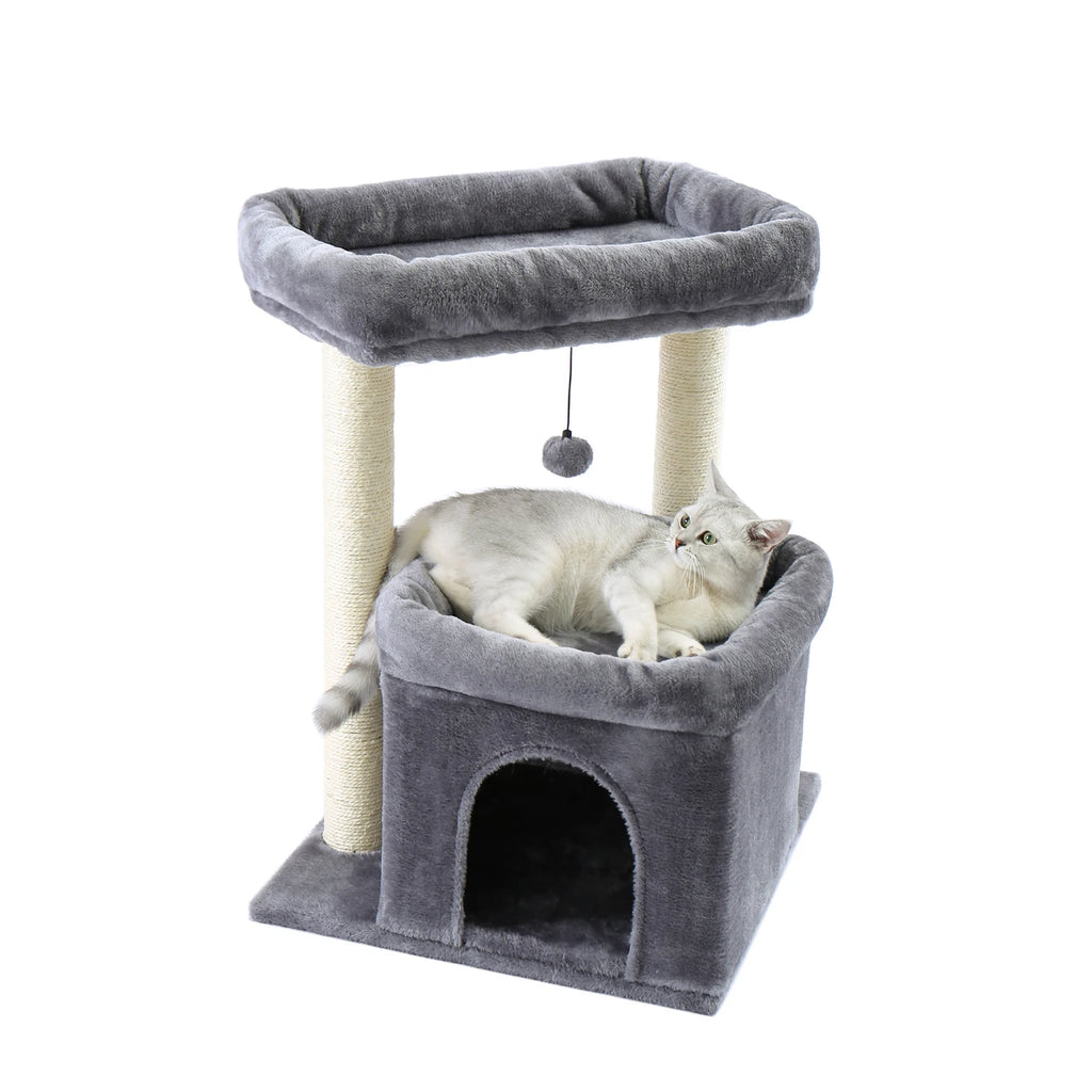 Petit arbre à chat beige 60 cm — dimensions