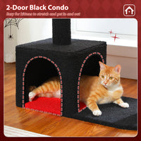 Arbre à chat fleur noir et rouge — détail du hamac
