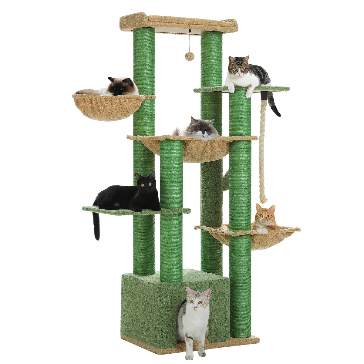 Arbre à chat noir XXL — détail des finitions