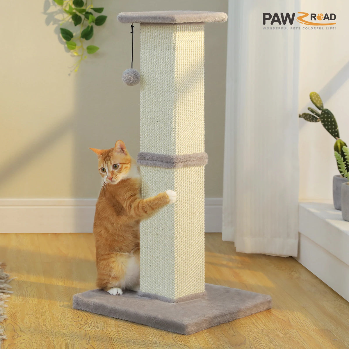 Griffoir chat 82 cm sisal — vu de trois quarts