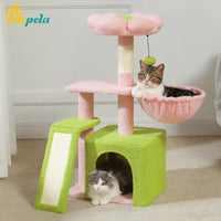 Arbre à chat cactus violet — en situation dans un salon