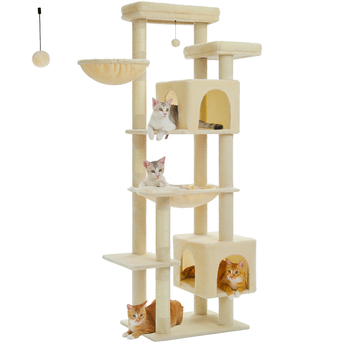 Arbre à Chat Beige à Niches Superposées — Épeautre