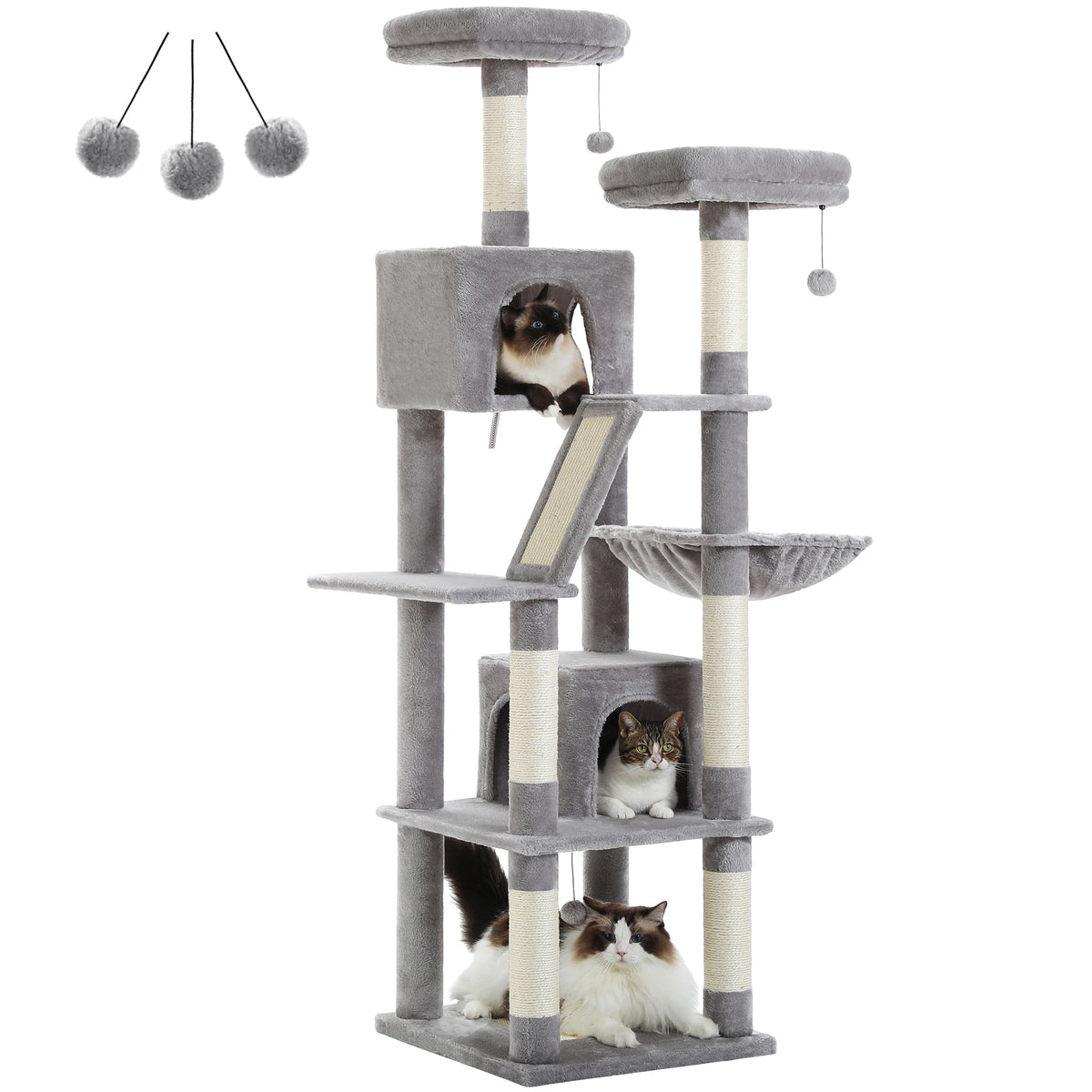 Arbre à Chat Beige pour 4 à 6 Chats — Avoine