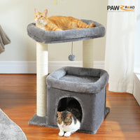 Arbre à chat senior beige — détail du couchage haut