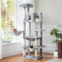 Arbre à chat noir XXL — détail du hamac