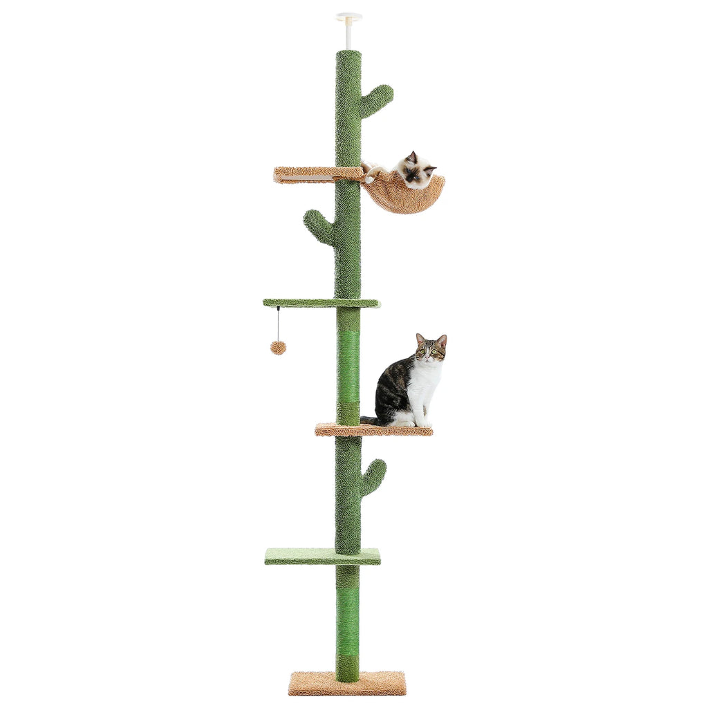 Arbre à chat cactus sol au plafond 275 cm — détail du hamac