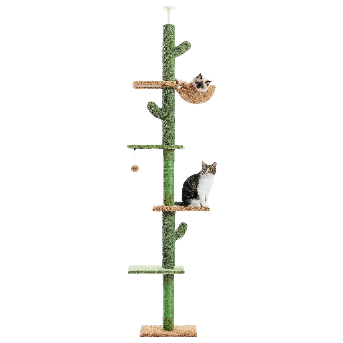 Arbre à chat cactus sol au plafond 275 cm — détail du hamac