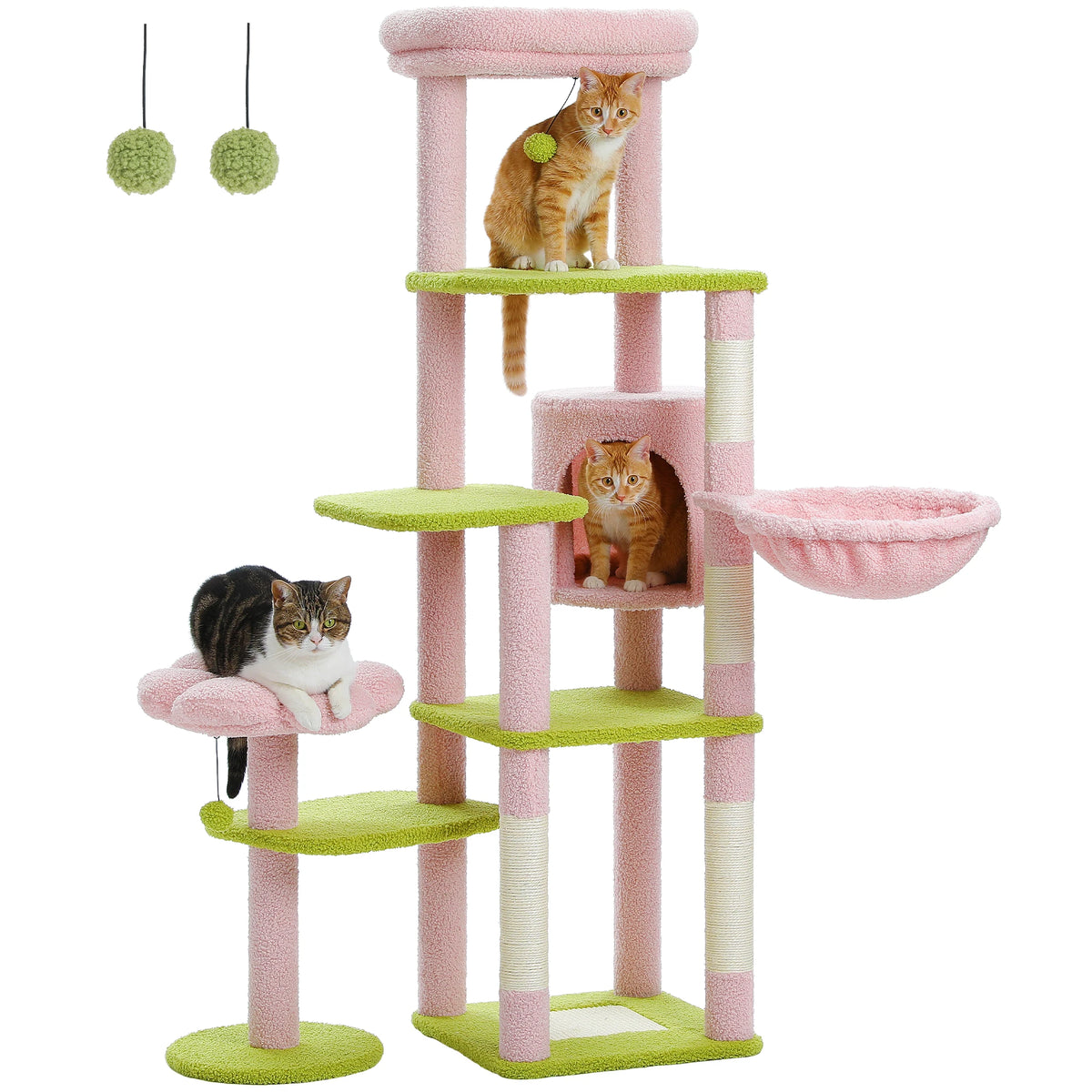 Arbre à Chat Beige avec Grand Hamac — Sablier